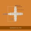Pagoda Silicone Hose Four-Way Connector - Small Cross-Shaped, Quick Connect Water Splitter, PP Plastic.