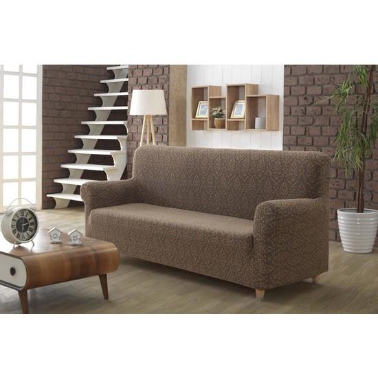 

Karna Home Milano Жаккардовый чехол на 3-местный диван Коричневый
