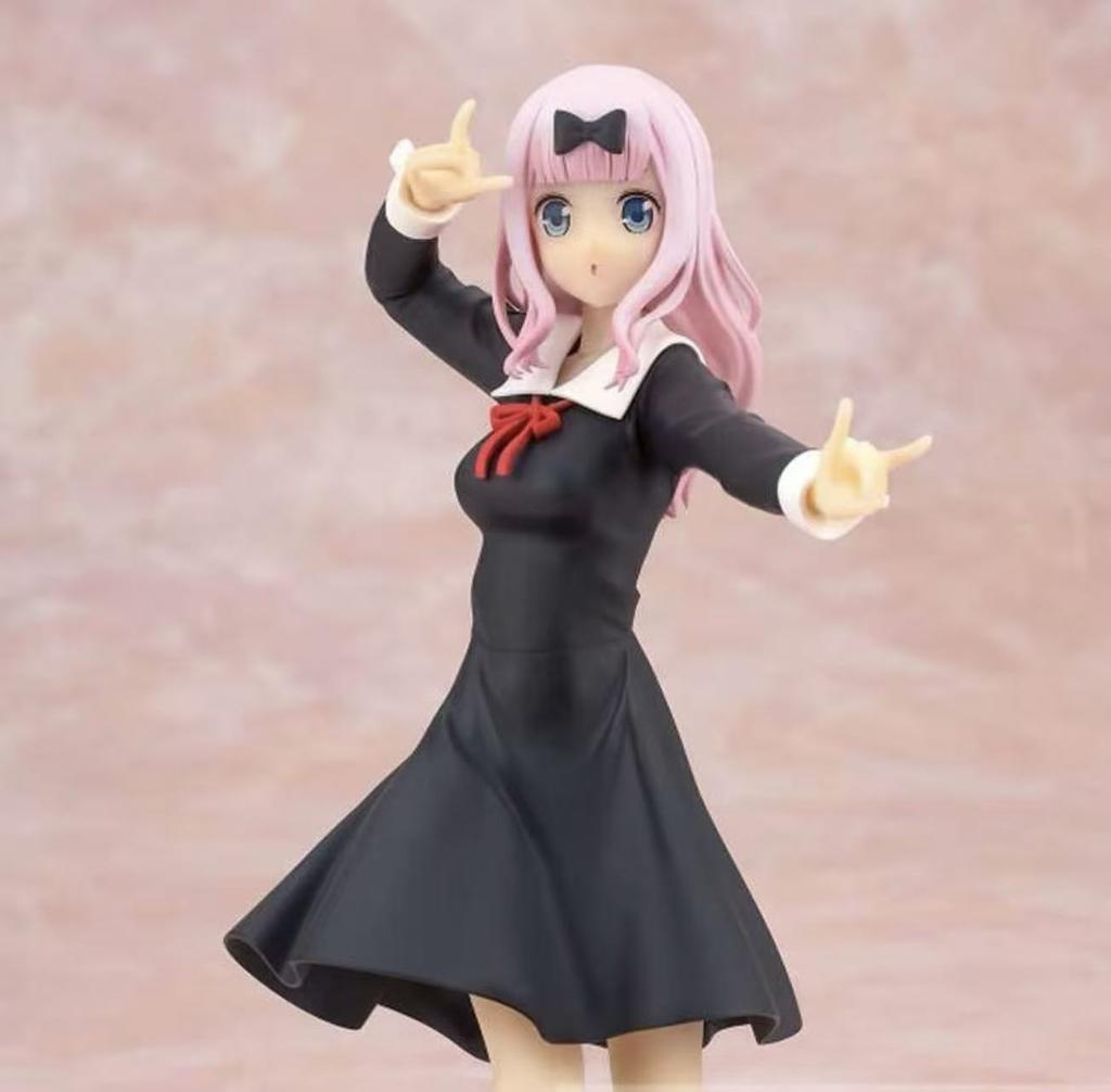 18Cm Anime Figure Love Is War Fujiwara Chika Shinomiya Kaguya Kawaii Girl Action Figure Collectible Model Doll Toy Gift