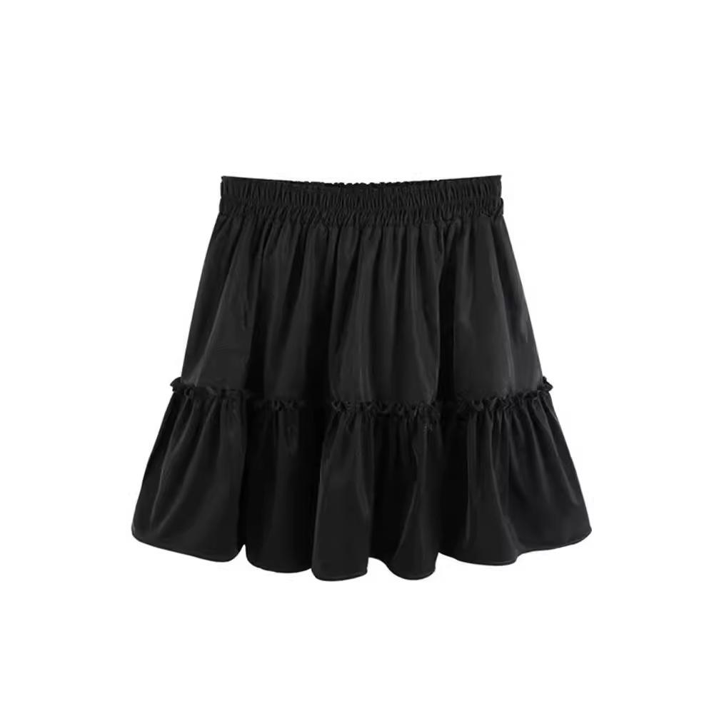 2025 Letní Zeštíhlující A-liniová Nadýchaná Krátká Sukně s Vysokým Pasem pro Ženy