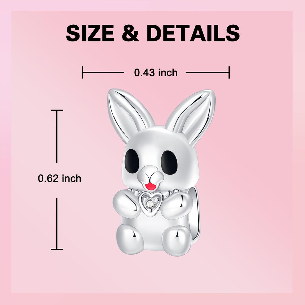 925 Silver The Easter Egg Pendant Can Be Opened Rabbit Charms Bead Fit Original Pan Bracelets Women DIY Fine Jewelry Party Gift