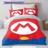 Mario Cartoon Pattern Bedding Home Decoration Birthday Gift ( 1 duvet cover + 2 pillowcase, without core),fan merchandise.
