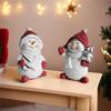Weatherproof Snowman Statue Tiny Resin Snowman Figurine Christmas Tree Ornament For Tabletop Mantel Entryway Display