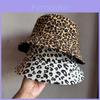 Outdoor Leopard Print Doublesided Fisherman Hat With Wide Brim For Sun Protection And Summer Fashion