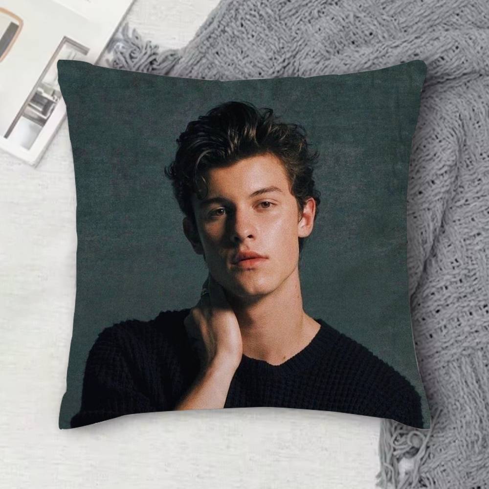 SShawn Mendes Doublesided Printed Square Decorative Cushion Cover for Sofa Living Room Home Decor