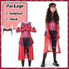 Hot-selling New Halloween Children's Wanda Vision Crimson Witch Set
