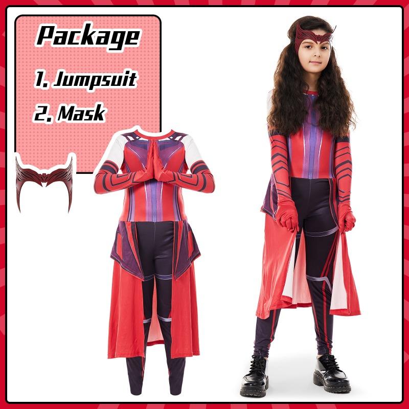 Hot-selling New Halloween Children's Wanda Vision Crimson Witch Set