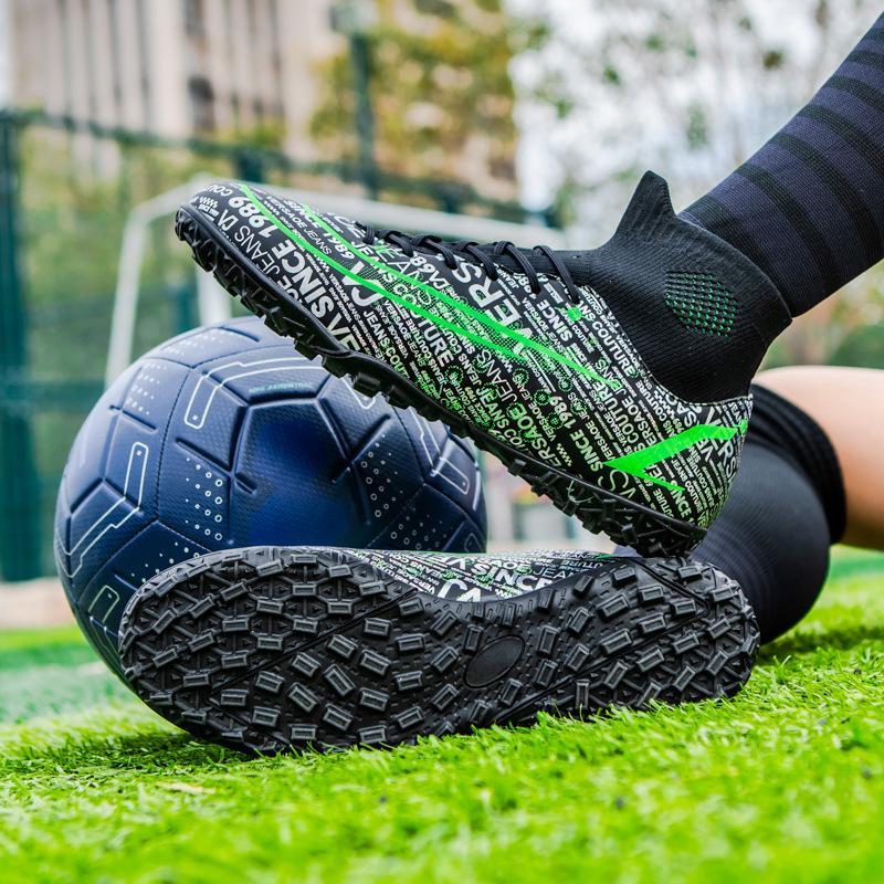 The Latest High-top Outdoor Football Men's Long Nails Artificial Turf TF Broken Nails Training Sole Men's and Women's Sneakers