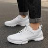 Men's 8CM Height Increase Casual Breathable Non-slip Leather Running Shoes, Thick Sole, Solid Color.