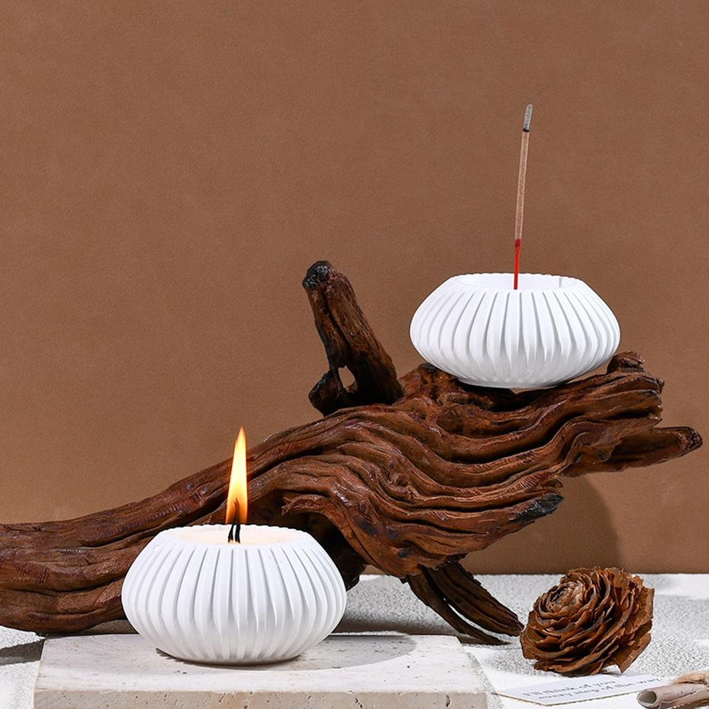 Candle Accessories Molds Candle Holder Mold Incenses Holder Mold Silicone Texture Suitable for Handmade Candlestick