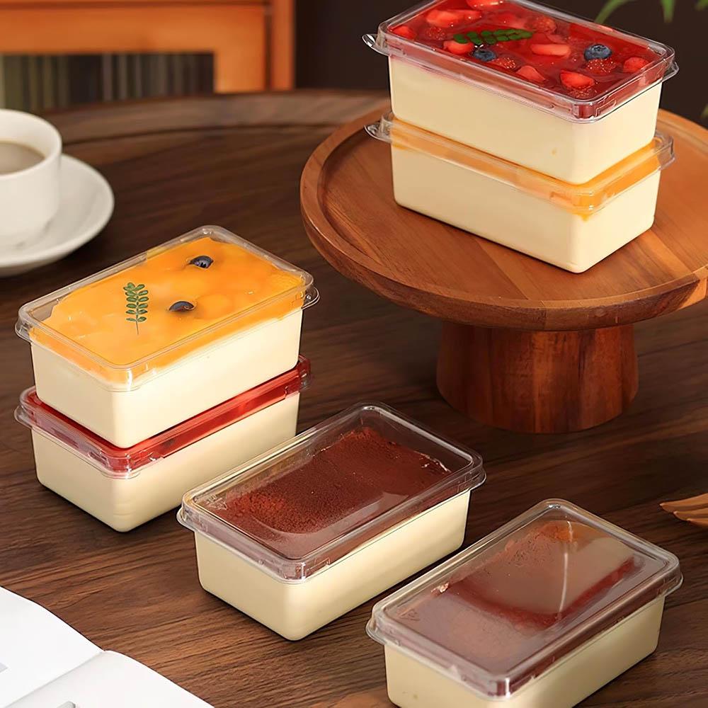 10-50 pezzi Portatorta Trasparente, Scatole Trasparenti per Prodotti da Forno, Contenitore per Cupcake, Scatole Confezionamento Tiramisù per Matrimonio, Compleanno