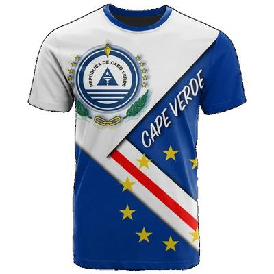 T-shirt Emblema Bandiera Nazionale di Capo Verde Cap Vert Caboverde Uomo Donna T Shirt Bandana Verde Vert Magliette Celebrazione Oversize