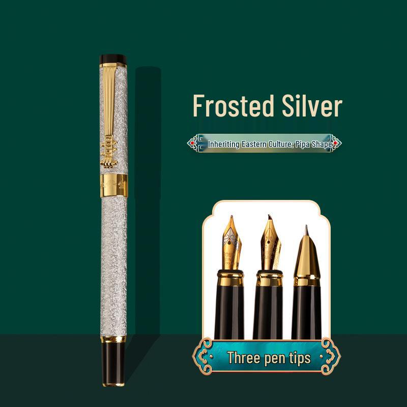 Eternal Life Pipa Fountain Pen 3-Piece Set: Office Ink Cartridge & Student Calligraphy Pen