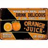Vintage Orange Juice Metal Wall Sign Retro Bar Kitchen Decor Tin Plaque