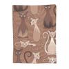 Yoga For Cats Blanket Soft Warm Flannel Throw Blanket Cover for Bed Living Room Picnic Travel Home Couch