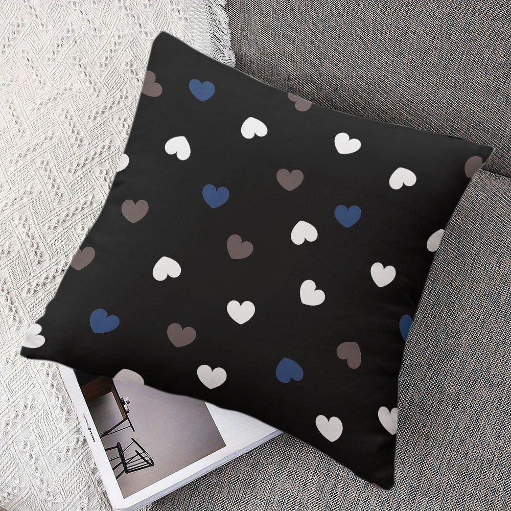 Heart Mix square Jacquard Pillow Cover for Sofa Office Waist Cushion Cover Home Decorative Pillowcase