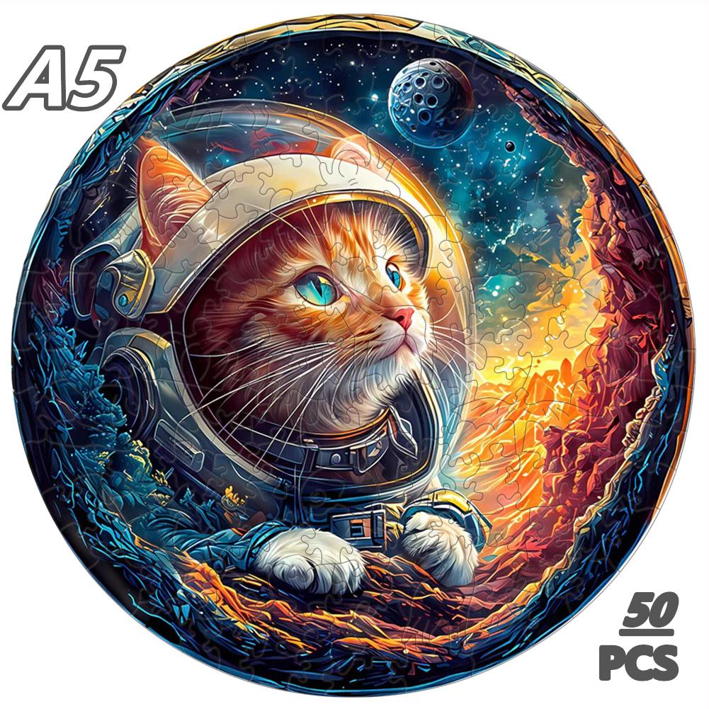 3D Cat Wooden Jigsaw Puzzle DIY Wooden Puzzles for Adult Children Decompression Educational Toys Game Birthday Gifts
