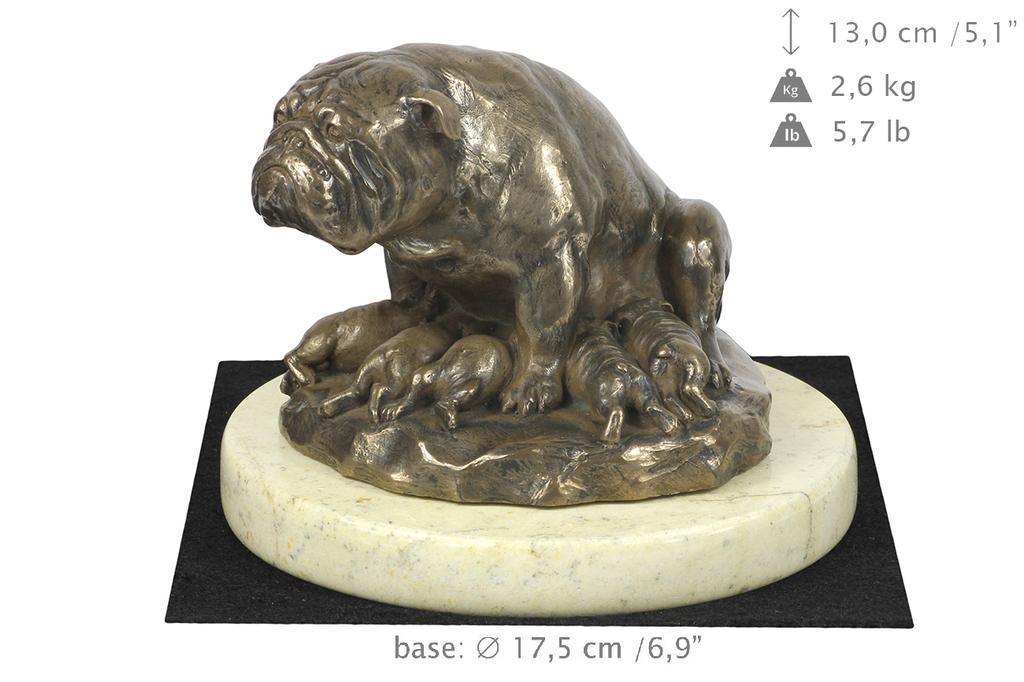 Bulldog II - dog figurine, dog silhouette figurine, trophy for Art-Dog dog show exhibition