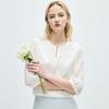 One Button: 26 Spring/Summer Design, Round Neck, Fashionable Jacquard, Mulberry Silk Shirt for Women