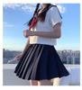White Short Sleeve Sailor Uniform Set for Men and Plus JK Includes Tie and Mini for School Cultural and Photo Shoots [Somnvs258] Three-Piece Women,