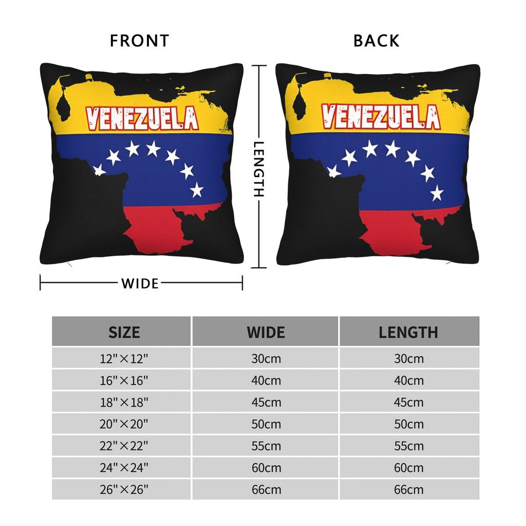 Venezuela Map And Flag With Seven Stars Pillow Case Kawaii Pillow Cover Custom Pillowcases For Chair Sofa Home Decor