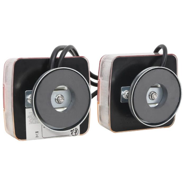 Feux de remorque 2 pcs Rouge 10,5x7,5x10 cm Ampoule LED 12 V