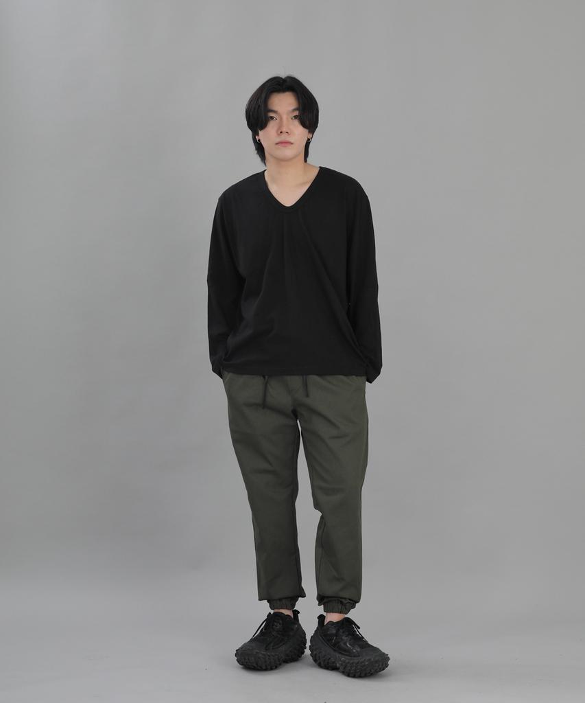 Seinteukeulu Wide Tapered Jogger Pants Wrg-358 Khaki