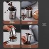 Shangqi 304 Stainless Steel Coffee Dosing Cups with Lids (2-Pack)