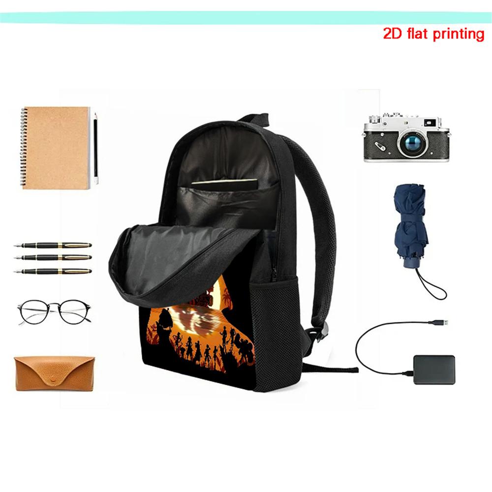 One Piece Mochila Escolar 15-Inch Large Capacity Durable Lightweight Adjustable Cartoon School Backpack Unisex For Kids Age 6-10