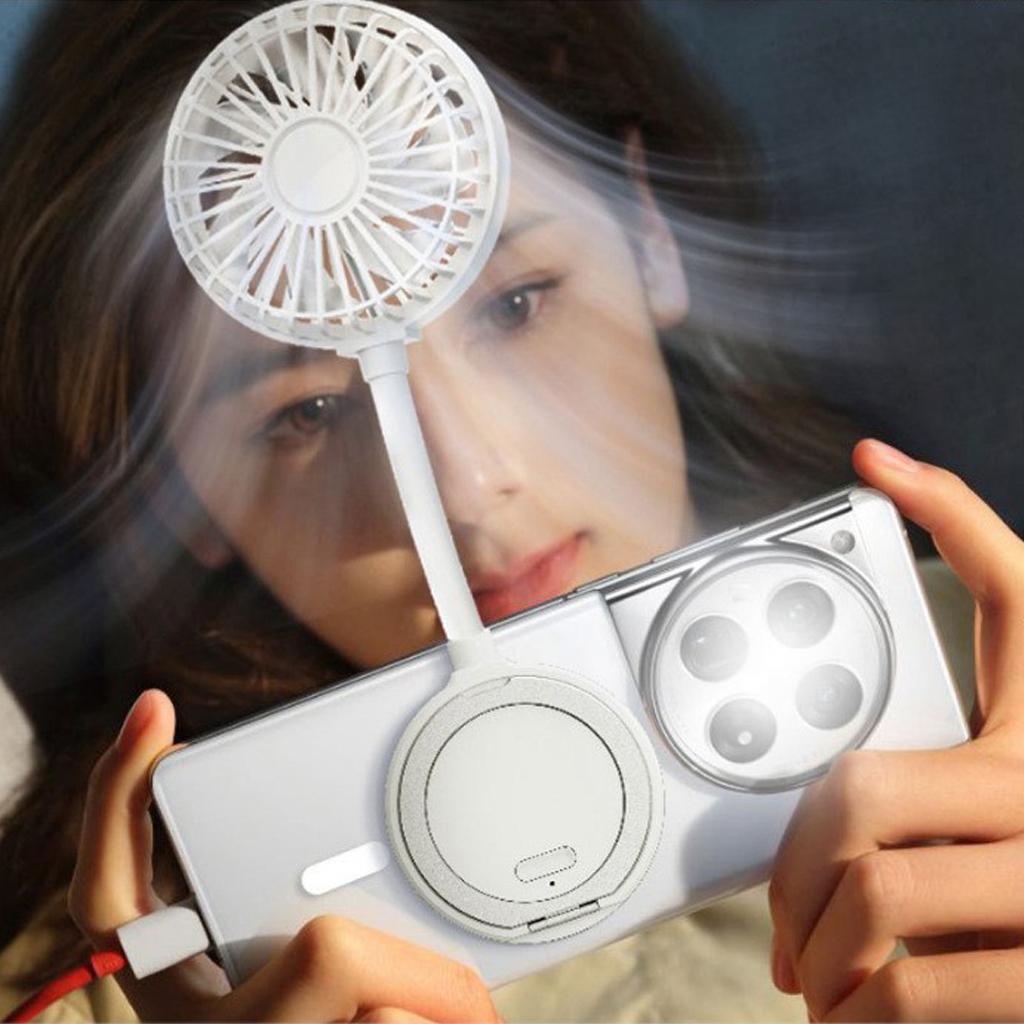 Mini magnetic fan, USB charging portable small fan, suitable for iPhone and magnetic phones and magnetic phone cases