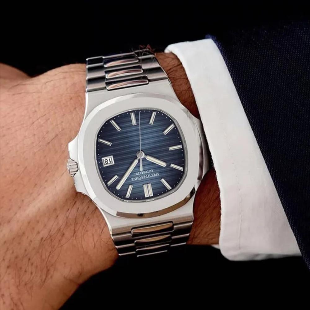 2025 Specht & Söhne 40MM Cubic 5711 Herenhorloge Mechanische Horloges Roségoud Roestvrij Staal Saffierglas 50M Waterdicht