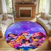 Singer Print Round Rug, Washable Floor Carpet, For Entryway Dorm Laundry Room Office Study, Home Decor Birthday Christmas Gift
