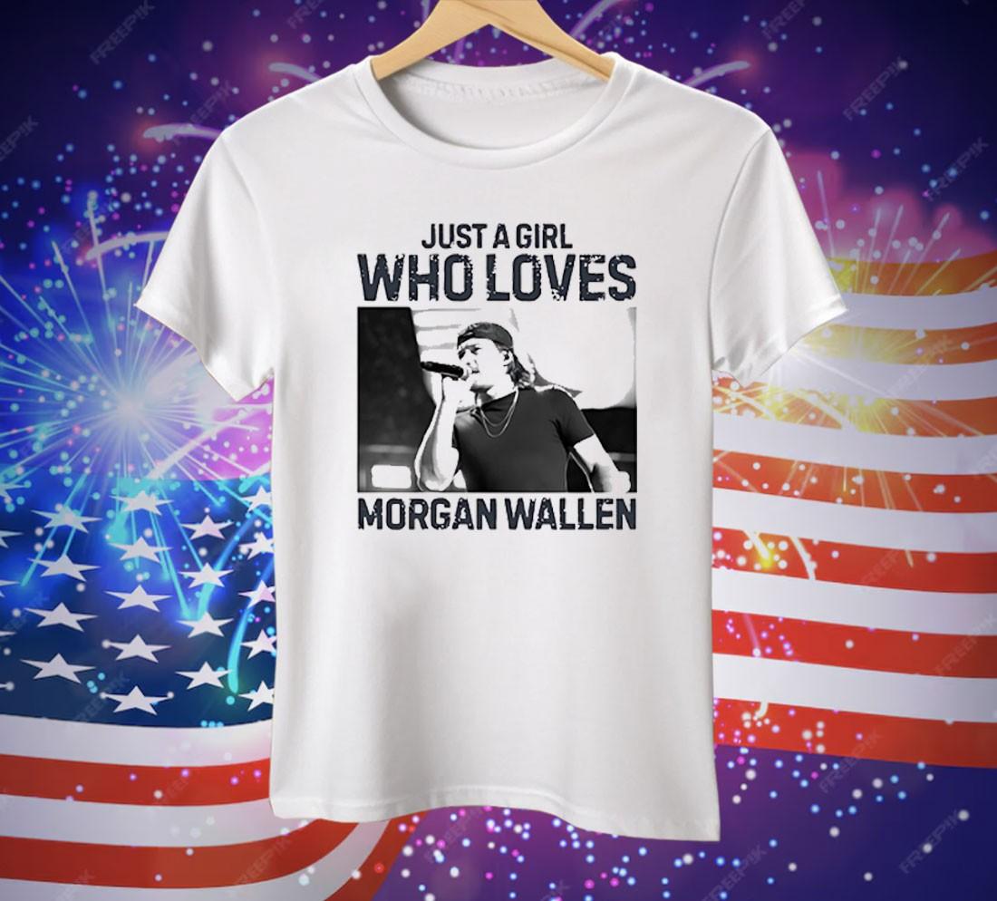 Just A Girl Who Loves Morgan Wallen Country Music Vintage Tee Shirt XL