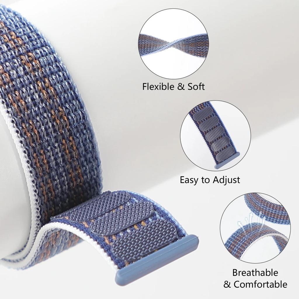 20mm 22mm Nylon Loop Strap for COROS APEX 4 42mm PACE 4/3 Wristband Suunto Vertical 2 Race 2 S Run Ocean CMF Watch 3 2 Pro Band