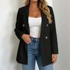 Women's Casual Double-Breasted Long Sleeve Suit Jacket for Work Daily Wear
