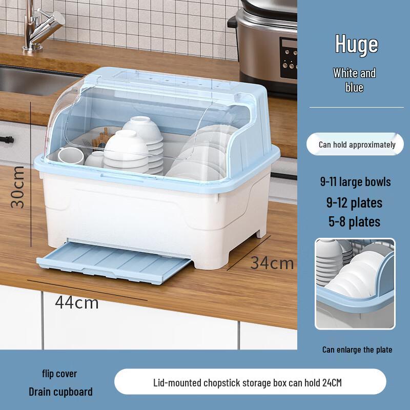 Draining Dish Rack with Lid