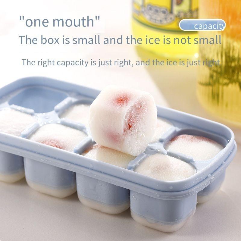 8 Cells Ice Cream Tools Large Capacity Summer Children Popsicle Mold Household Kitchen DIY Juice Milk Ice Cube Tray Creative