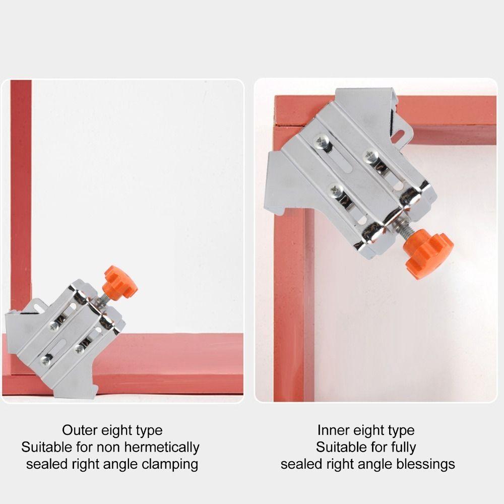2pcs Stainless Steel Right Angle Clamp Open Style Miter Joint Clamp Corner Clamp Woodworking