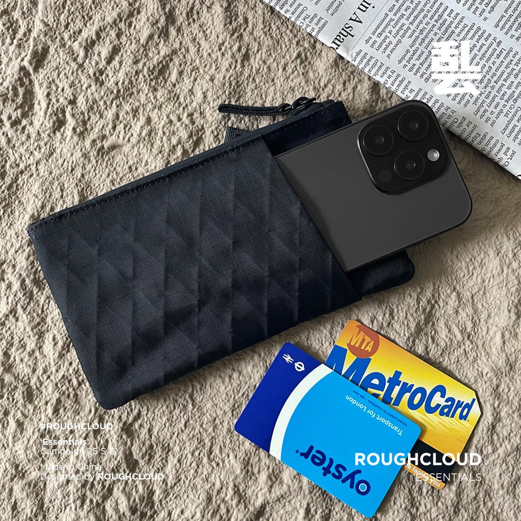 Minimalistisk Handväska RFID Stöldskyddad Kort Hållare X-Pac Vattentät Slitstark Nylon Herr Utomhus Resa Sport Plånbok med Klätterspänne