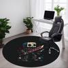 1pc Skull Warrior Office Round Area Rug, Under Office Chairs Bedroom Living Room Home Decor, Room Deco