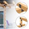 4 Stuks Zwarte Balkankers Verbinding Houten Huis Hanger Verbindingsstuk Paalkappen Paalankers Paalbeugel Voor Licht Stalen Frame