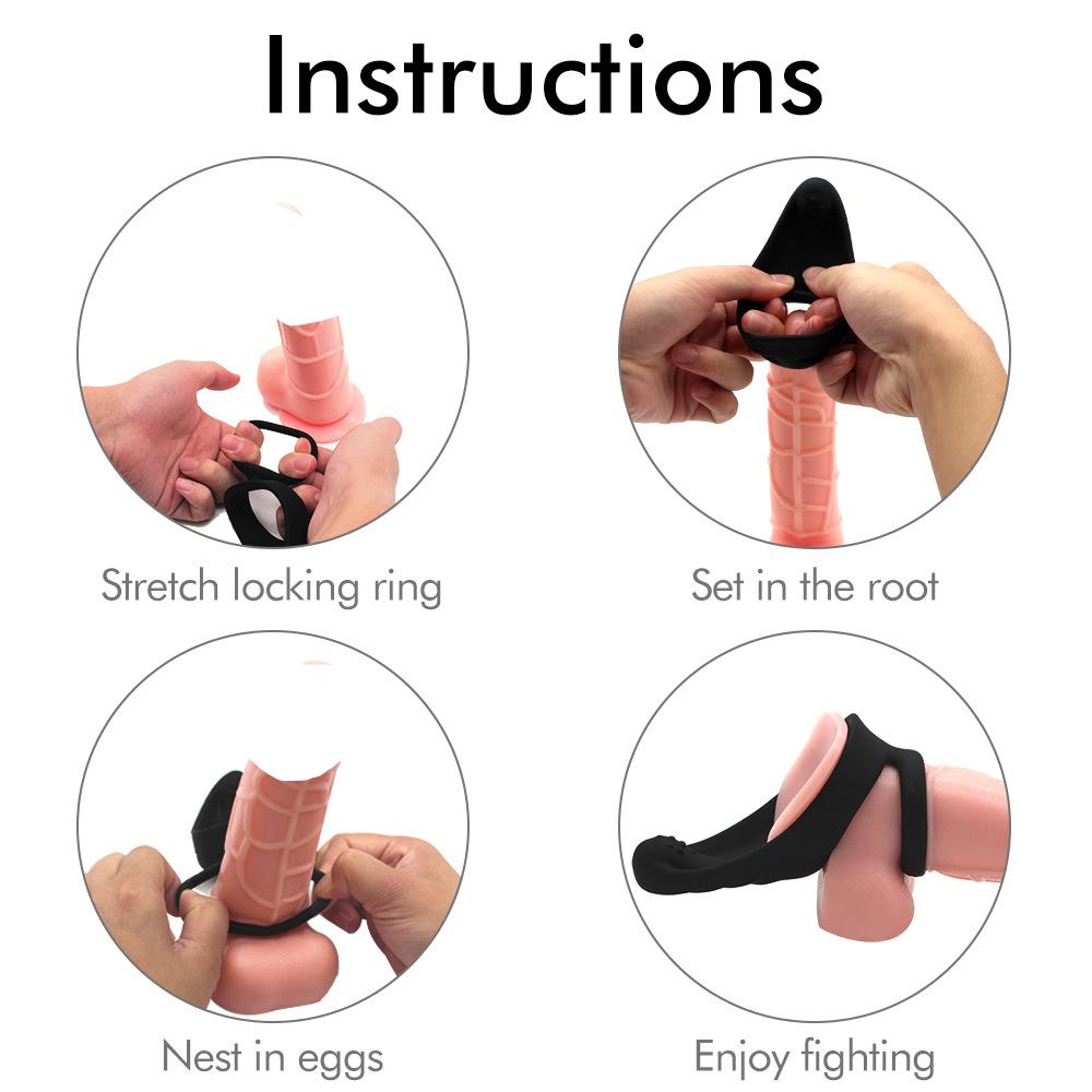 Silikon Penis Ring Hodensack Binden Cock Ring Sex Spielzeug für Männer Erektion Prostata Massage Dual Ring Verzögerung Ejakulation Lock ring