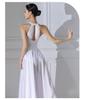 Adult Women's Sleeveless Halterneck Ballet Dance Leotard with Mesh Splice