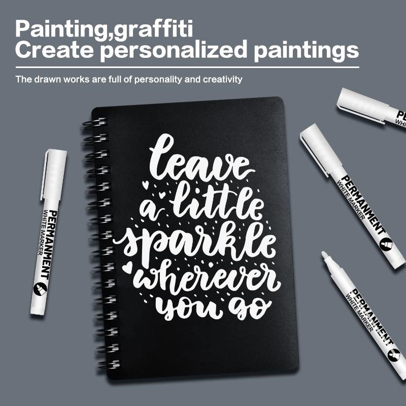 High Gloss White Marker Pen, Single Quick Drying, Waterproof, Non Fading, Strong  Coverage, Large  Capacity, Convenient