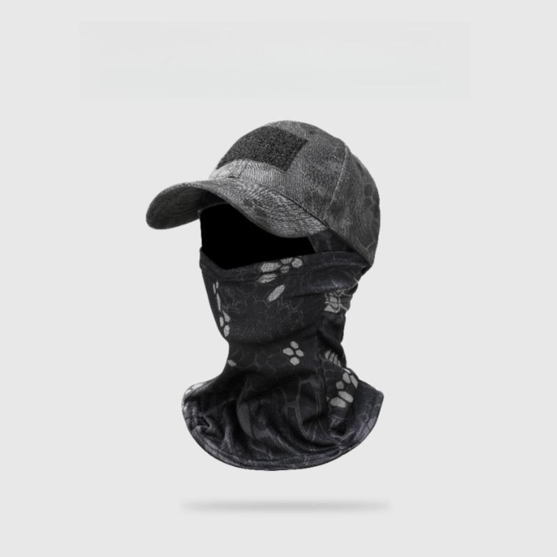 Camouflage baseball cap mask set tactical outdoor hiking, mountain climbing, fishing, sun protection, duckbill cap