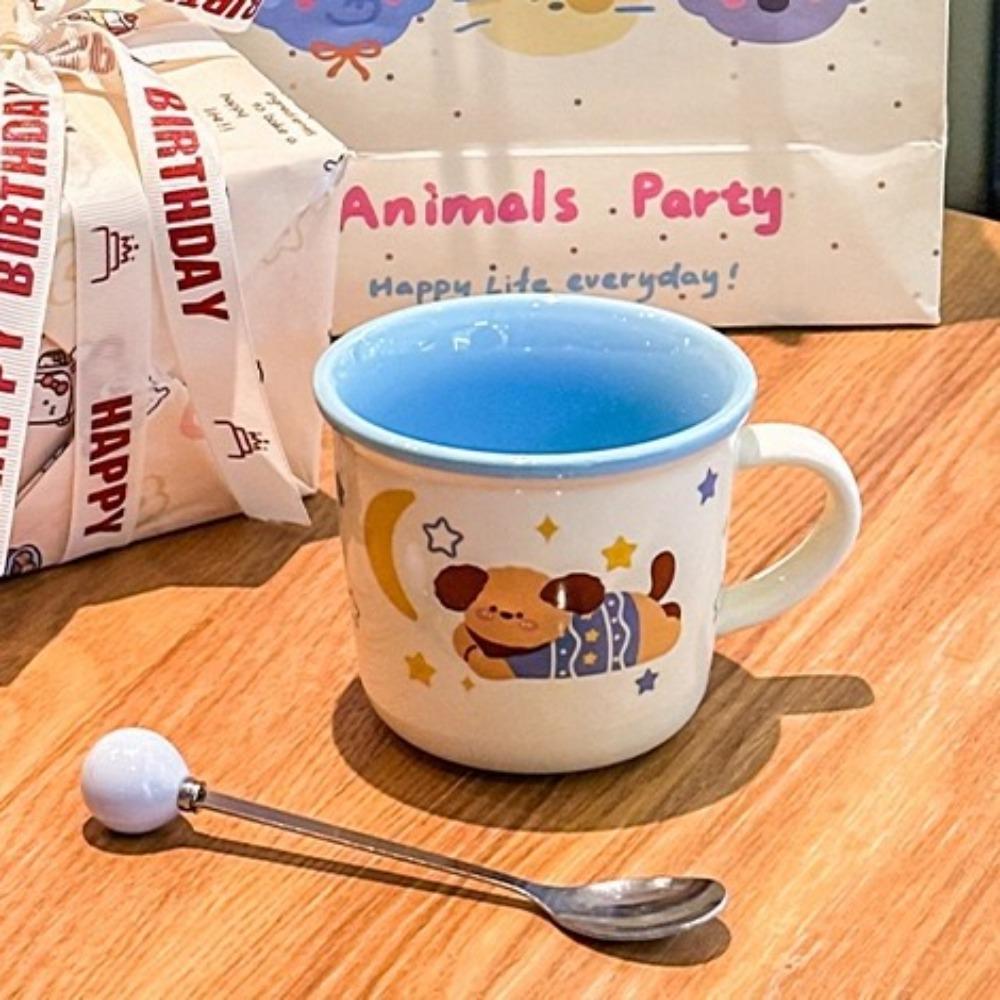 High-value Cute Cartoon Ceramic Mug, Couple Water Cup, Birthday Gift for Girls, Practical Souvenir for Girlfriends