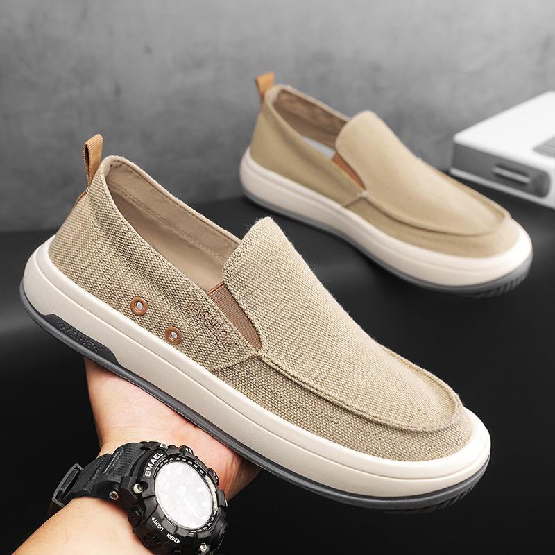 Spring and summer new casual men's shoes trendy versatile sailing shoes breathable one-pedal canvas shoes shoes