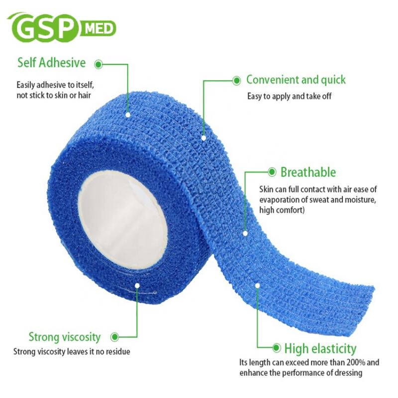 1Roll 2.5Cm Self Adhesive Elastic Bandage Sports Tattoo Kit Cohesive Tape Wrap Elastoplast For Injury Finger Wrist Ankle