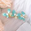 Elegant Pearl Spring Clip | High-Grade Floral Hairpin for Women