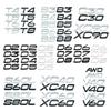T4 T5 T6 T8 AWD Emblem Car Bumper Trunk Sticker For Volvo D2 D3 D4 D5 D6 D7 D8 V40 V60 XC40 XC60 XC90 C30 S60L S80L Accessories